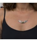 COLLIER "AILES" , CREATION ORIGINALE BANDITAS EN ARGENT ET TURQUOISE , POUR HOMME ET FEMME 