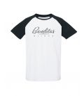 T-shirt Banditas Bijoux à manches courtes raglan contrastées, en Jersey 100% coton biologique peigné ring-spun 155 GSM