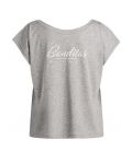 T-shirt femme SL bijoux, court et ample à col danseuse, Single Jersey 100% coton bio peigné ring-spun 120 g/m²
