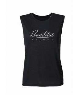 T-shirt femme sans manche, Single Jersey 100% Modal, 140 g/m².