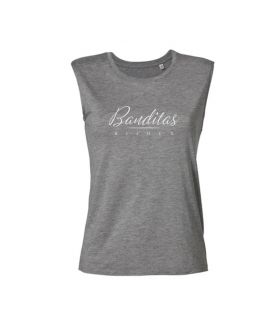 T-shirt femme sans manche, Single Jersey 100% Modal, 140 g/m².