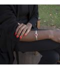 Bracelet " Corail Eponge" Banditas Créations, en Argent estampé et Corail, fait main, pour femme