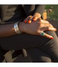 BERBER WOMAN RING, SILVER AND ONYX CABOCHON