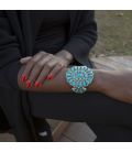 BRACELET "SOLEIL" NAVAJO TURQUOISES, pièce unique par J.PLATERO, Argent et Turquoises, pour femme 
