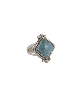 SL Bijoux ring, Silver and Larimar, for women