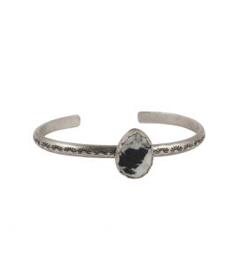 SL Bijoux Creations 1 barr Bracelet, Silver and Stone, for women