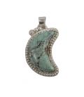 PENDENTIF LUNE BANDITAS BIJOUX CREATIONS, ARGENT 925 ET TURQUOISE ,POUR HOMME ET FEMM