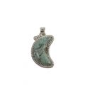 PENDENTIF LUNE SL bijoux, ARGENT 925 ET TURQUOISE ,POUR HOMME ET FEMM