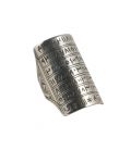 GROSSE BAGUE TOUAREG ALPHABET, GRAVÉE MAIN, POUR HOMME 