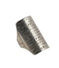 GROSSE BAGUE TOUAREG ALPHABET, GRAVÉE MAIN, POUR HOMME 