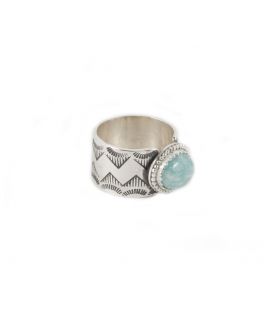 Women Ring, SL Bijoux creations, Stones on stamped Silver, handmade work