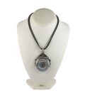 GROS PENDENTIF TRADITIONNEL TOUAREG EN ARGENT TRAVAILLÉ ET GROSSE JASPE,POUR HOMME ET FEMME 