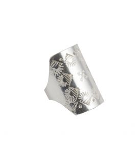 Longue Bague estampée Banditas création en Argent 925, fait main, pour homme et femme