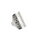 Longue Bague estampée SL Bijoux création en Argent 925, fait main, pour homme et femme