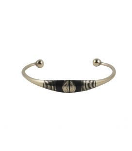 BRACELET TOUAREG en BRONZE GRAVÉ ET EBENE, pour HOMME ET FEMME