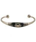 woman ETHNIC AFRICAN BRACELET, ENGRAVED BRONZE