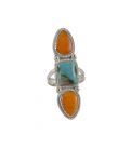 Banditas creations ring, Nacozari Turquoise on stamped Silver, women and men