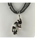 Women Set, Navajo Necklace, Bracelet and Earrings, Silver and Stones, sold together or separately