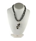 Collier Kokopelli reversible en Argent et pierres, Collection Amérindienne, pour homme et femme 