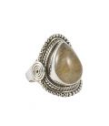 BAGUE EN ARGENT ET QUARTZ RUTILE, COLLECTION INDE