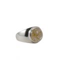 INDIAN RING, SILVER 925 AND QUARTZ RUTILE, FOR WOMEN