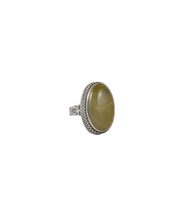 INDIAN RING, SILVER 925 AND QUARTZ RUTILE, FOR WOMEN