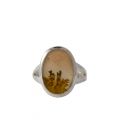 BAGUE INDIENNE EN ARGENT ET SCENIC DENTRITE AGATE POUR FEMME 