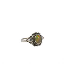 INDIAN RING, SILVER 925 AND ETHIOPIAN OPAL, FOR WOMEN
