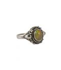 INDIAN RING, SILVER 925 AND ETHIOPIAN OPAL, FOR WOMEN