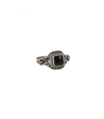 INDIAN RING, SILVER 925 AND ONYX, FOR WOMEN AND MEN