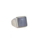 INDIAN RING, SILVER 925 AND BLUE AGATE, FOR WOMEN