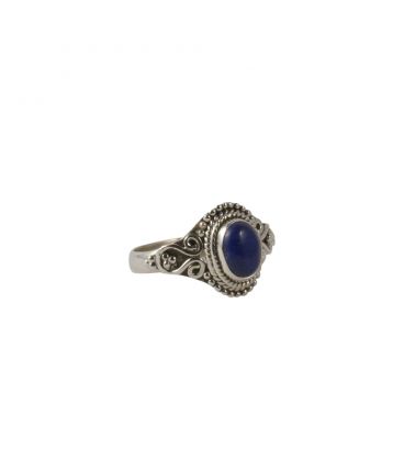 INDIAN RING, SILVER 925 AND LAPIS LAZULI, FOR WOMEN