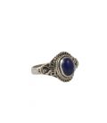 BAGUE EN ARGENT ET LAPIS LAZULI, COLLECTION INDE, POUR FEMME ET ENFANT