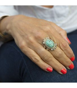 Bague "10 Boules" Banditas Bijoux Créations, Jaspe Africain monté sur Argent 925 ,pour femme et enfant