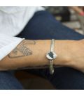 Bracelet Banditas Créations, en Argent et Turquoise "White Buffalo",fait main, pour femme