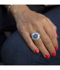 BERBER WOMAN RING, SILVER AND ONYX CABOCHON