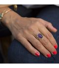 BERBER WOMAN RING, SILVER AND ONYX CABOCHON