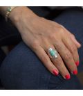 BERBER WOMAN RING, SILVER AND ONYX CABOCHON