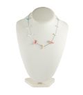 Collier "Liquid Silver", Argent et fetiches en nacre, pour femme et enfant