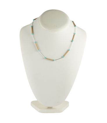 Collier "Liquid Silver", Argent et Turquoise, pour femme et enfant