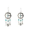 Boucles d' oreilles Navajos, Dream catchers "Kokopelli" et breloques Argent, pour femme et enfant