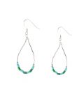 Boucles d' oreilles Liquid Silver, Argent et tubes de pierre, pour femme et enfant 