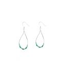 Boucles d' oreilles Liquid Silver, Argent et tubes de pierre, pour femme et enfant 