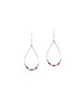 Boucles d' oreilles Liquid Silver, Argent et tubes de pierre, pour femme et enfant 