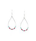 Boucles d' oreilles Liquid Silver, Argent et tubes de pierre, pour femme et enfant 