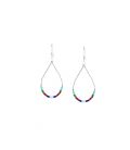 Boucles d' oreilles Liquid Silver, Argent et tubes de pierre, pour femme et enfant 