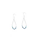 Boucles d' oreilles Liquid Silver, Argent et tubes de pierre, pour femme et enfant 