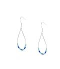 Boucles d' oreilles Liquid Silver, Argent et tubes de pierre, pour femme et enfant 