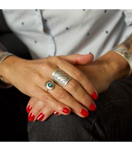 Bague Navajo, pattes d'Ours en Argent, femme et enfant