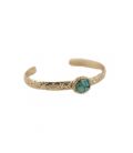 SL Bijoux Creations 2 bars Bracelet, Silver and Pilot Mountain Turquoise, for women
